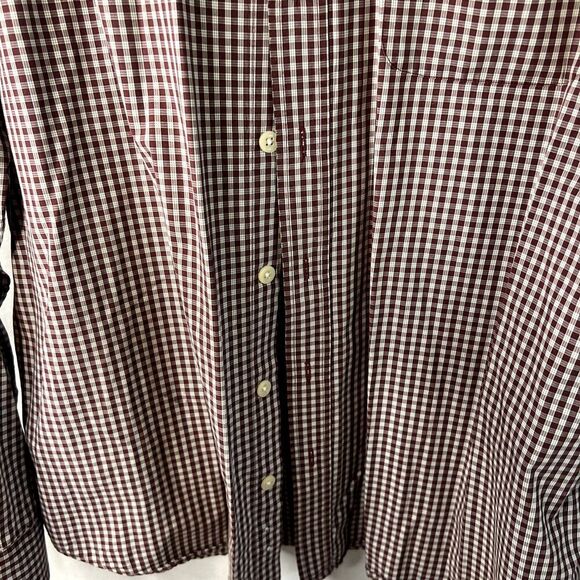 Old Navy Collection Gingham Plaid Long Sleeve Button Front Shirt Mens Size XL - Picture 6 of 9